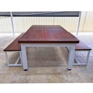 Bench Seat, Tassie Oak Timber Top and Metal Frame