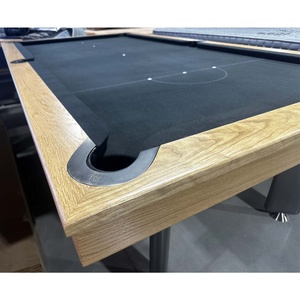 PRE-MADE 8ft Slate Sleek Billiard Table, American Oak Timber