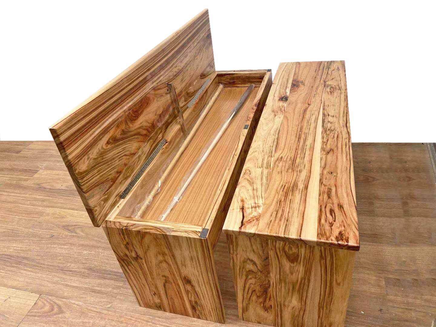 Bench Seat with storage, made with Tassie Oak Timber
