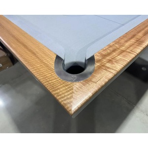 Pre-made 7 Foot Slate SLEEK Billiards Table, Tassie Oak Timber Stainless Steel Side Skirt