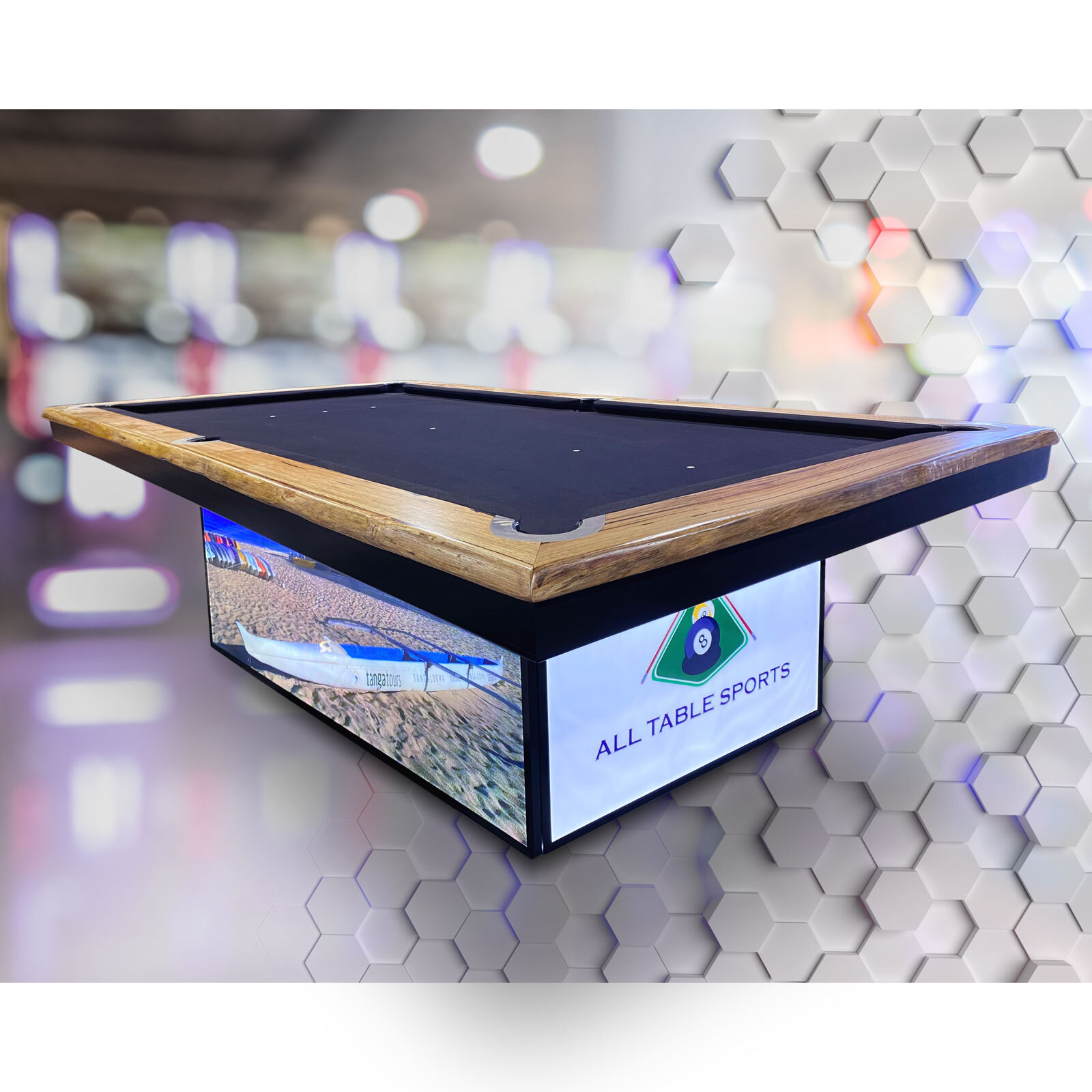 8 Foot Slate Cube Art Shed Pool Billiards Table