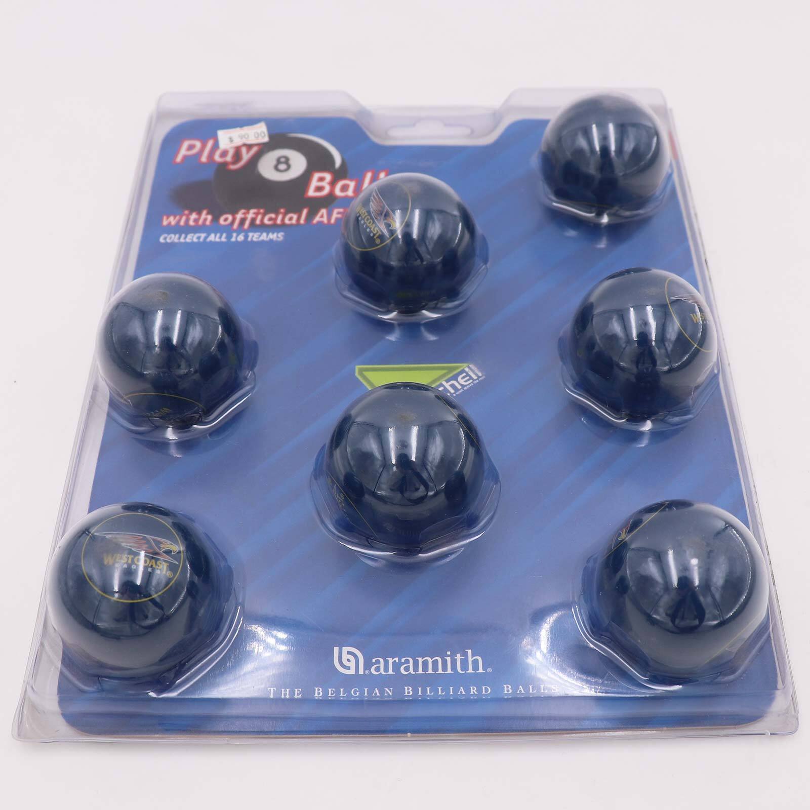 Aramith Pool Snooker Billiards Balls with official AFL Team logos - Eagles