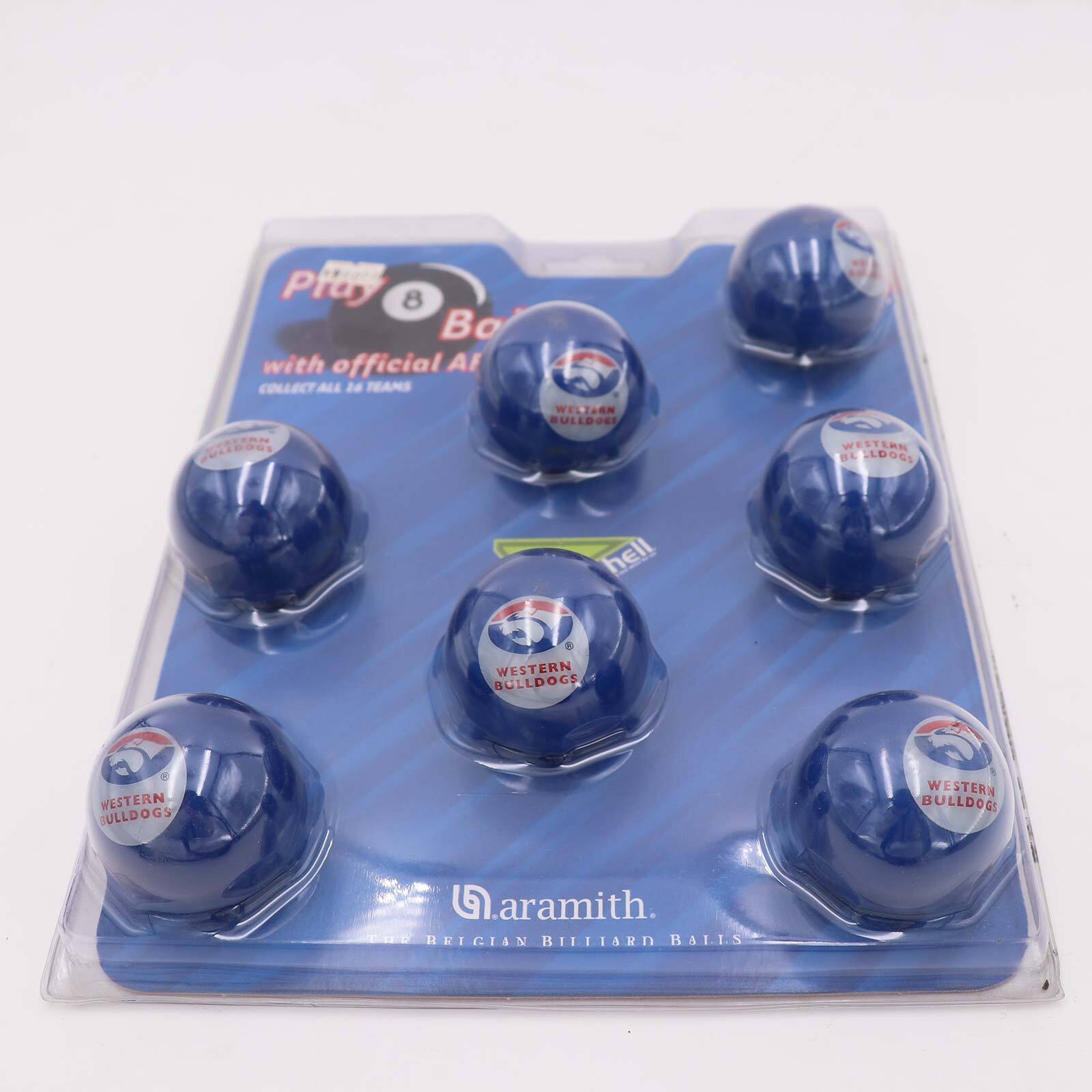 Aramith Pool Snooker Billiards Balls with official AFL Team logos - Wetern Bulldogs