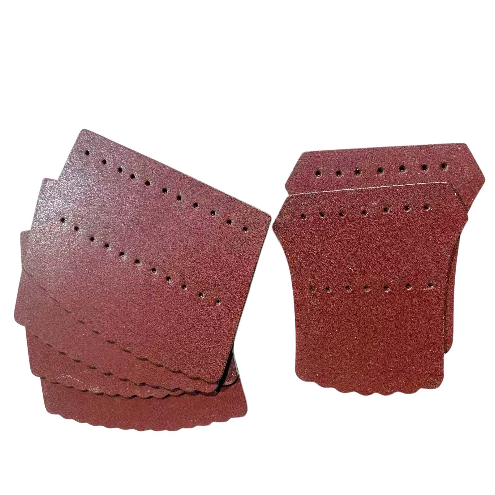Set Of 6 Brown Leather Flat Pocket Liners For Pool/Snooker/Billiard Table – 3f-dxBRN