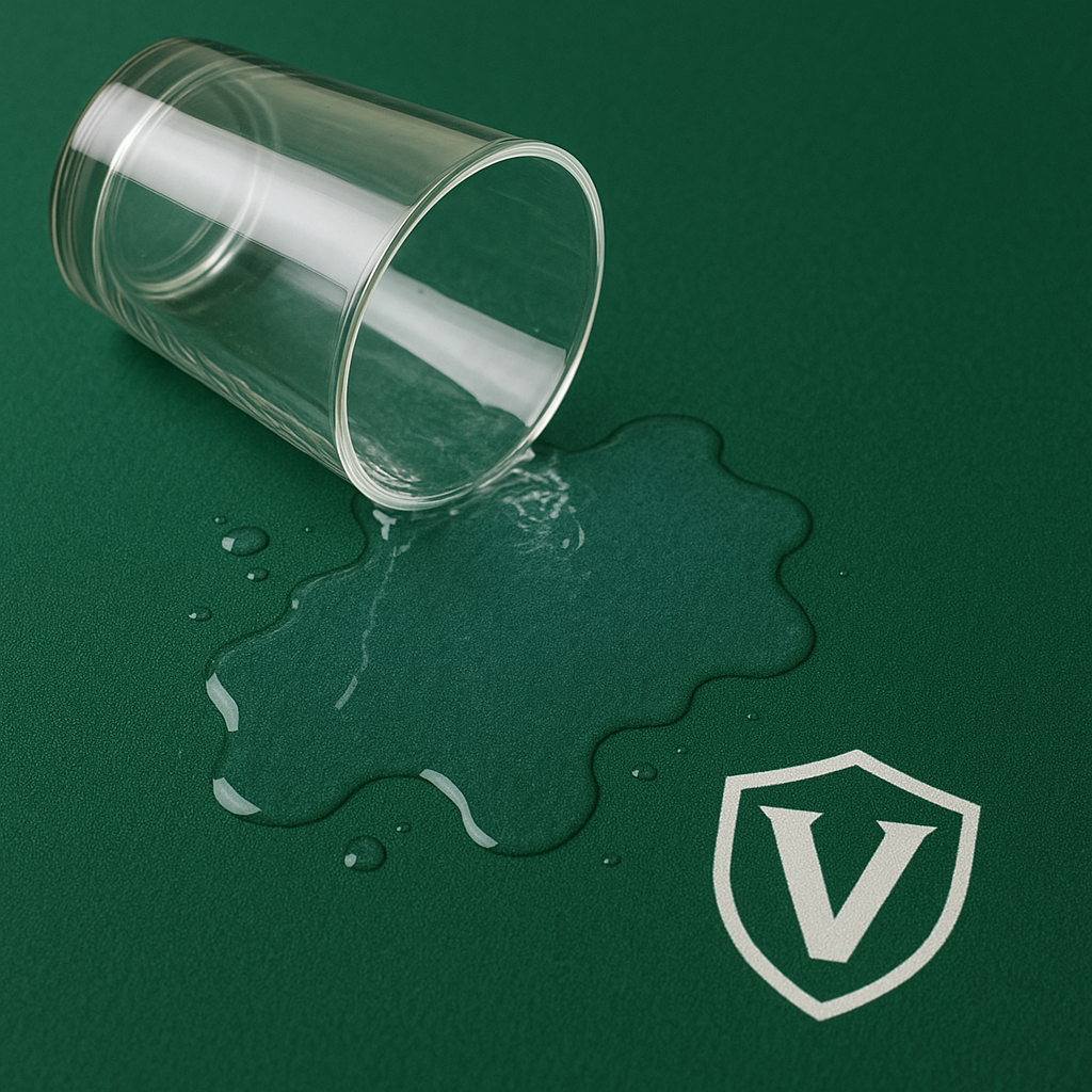 Water Spilled on Vanguard Pool Table Cloth
