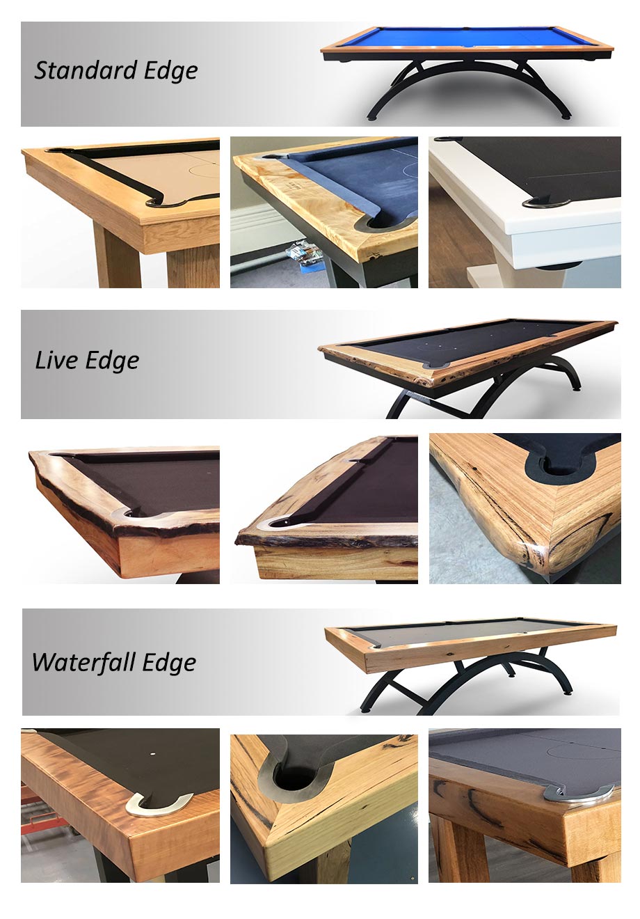 customize table edge design options