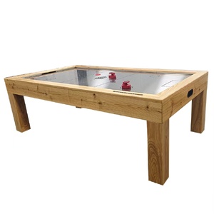 8 Foot Executive Air Hockey Table. Solid American white Ash Timber, Stainless Steel Play Field 