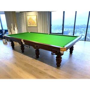 12 Foot Slate Windsor Snooker Table - Steel Back Cushion