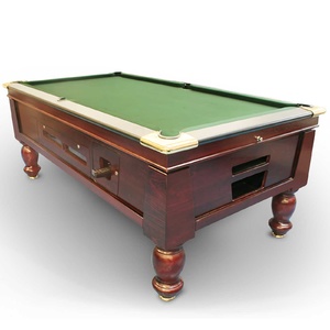 7 Foot Slate Electronic Coin Operated Pool Table with Traditional Turned Leg