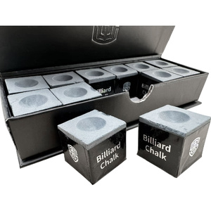 ATS Premium Billiard Chalk (12 Pack) - Cube Grey