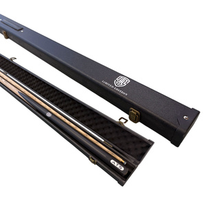 ATS PIONEER BLACK 57 inch 1pc Cue American ash shaft with aluminum logo embedded X2 with ATS Cue Case
