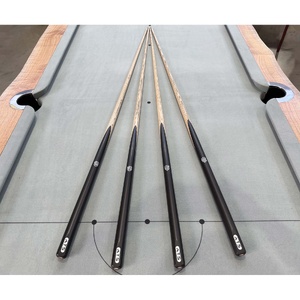 ATS PIONEER BLACK 57 inch 1pc Cue American ash shaft with aluminum logo embedded- 4 Pack