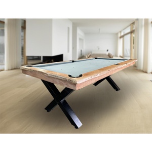 Pre-made 7 Foot slate Kings Cross Pool Table, Live Edge Silky Oak Timber