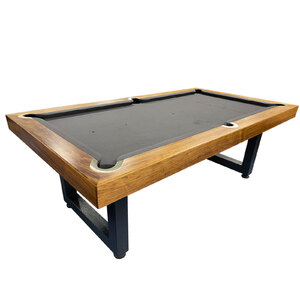 Pre-made 7 Foot Slate Odyssey Pool Billiards Table, Black wood timber