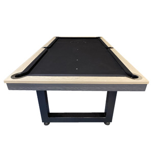 PRE-MADE 8 Foot Slate Odyssey outdoor/indoor Pool Billiards Table, beige / charcoal Top