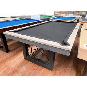 PRE-MADE 8 Foot Slate Odyssey Outdoor/Indoor Pool Billiards Table, Iron Art leg