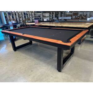 Pre-made 8 Foot Slate Odyssey Pool Billiards Table, Tiger Myrtle Timber
