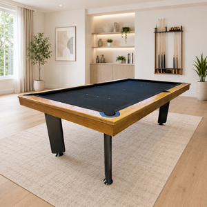 PRE-MADE 8ft Slate Sleek Billiard Table, American Oak Timber